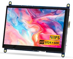 7 Inch HD IPS Display Monitor voor Raspberry Pi, PC, Xbox en Meer - Plug-and-Play Mini-Monitor