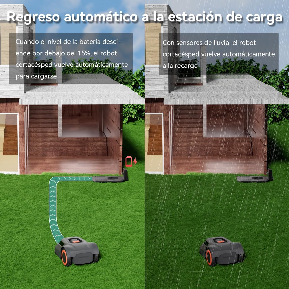 Afbeelding 3 van Slimme Robotmaaier voor 800 m² | C-TOF Technologie | Helling tot 45% | Geluidsarm en App-Besturing