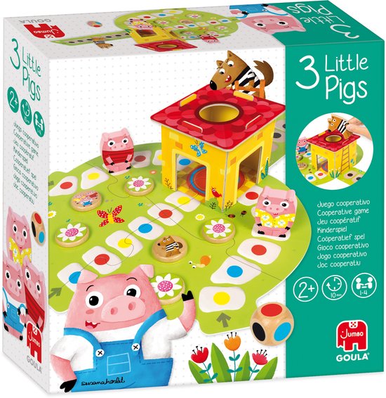 Jumbo - Goula - Drie Kleine Biggetjes - Kinderspel - Bordspel kinderen vanaf 2 jaar - Speelgoed