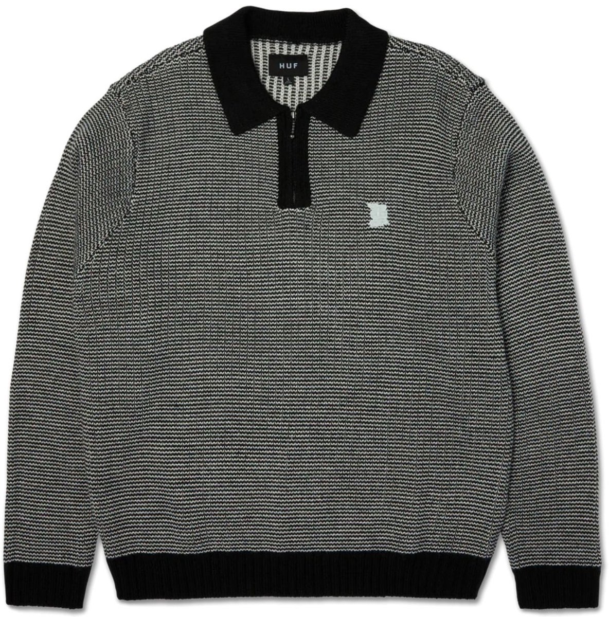 HUF Megablast Two Tone Waffle Casual Sweater Heren Zwart M