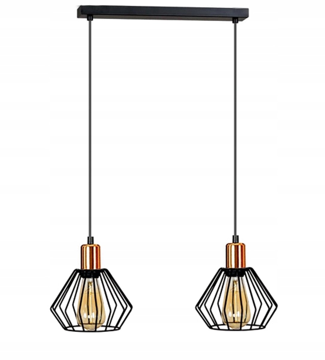 Zwarte Diamant Hanglamp E27 - Stijlvol en Modern