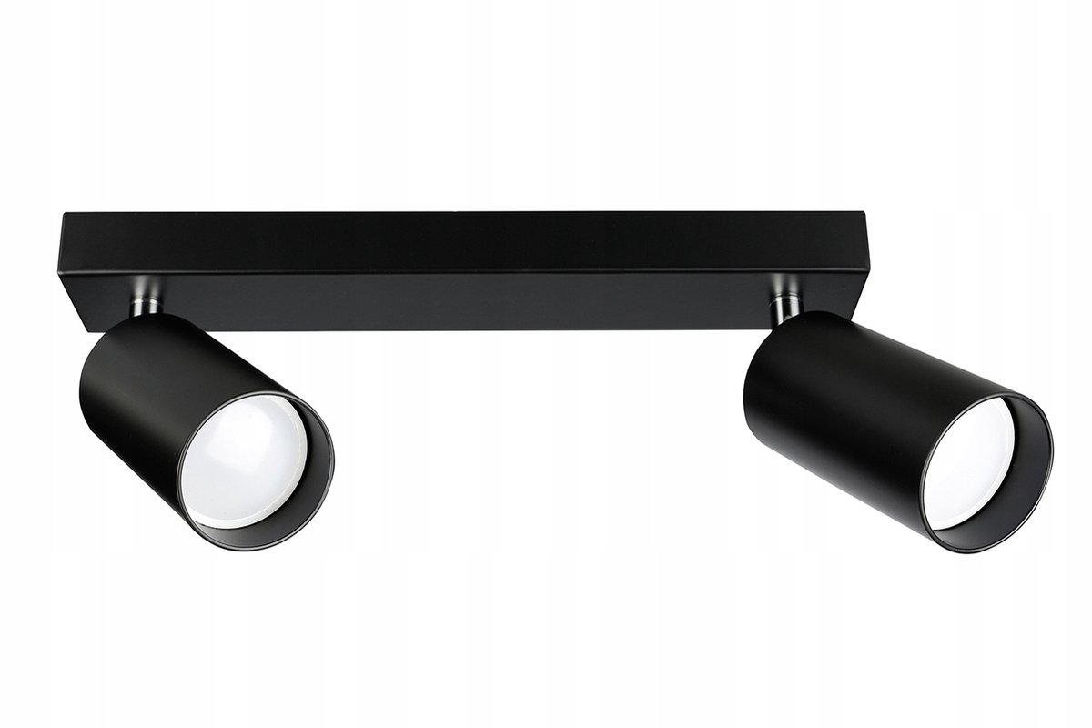 Spot Rail Lamp 2xGU10 Zwart Mat Aluminium - Verstelbaar