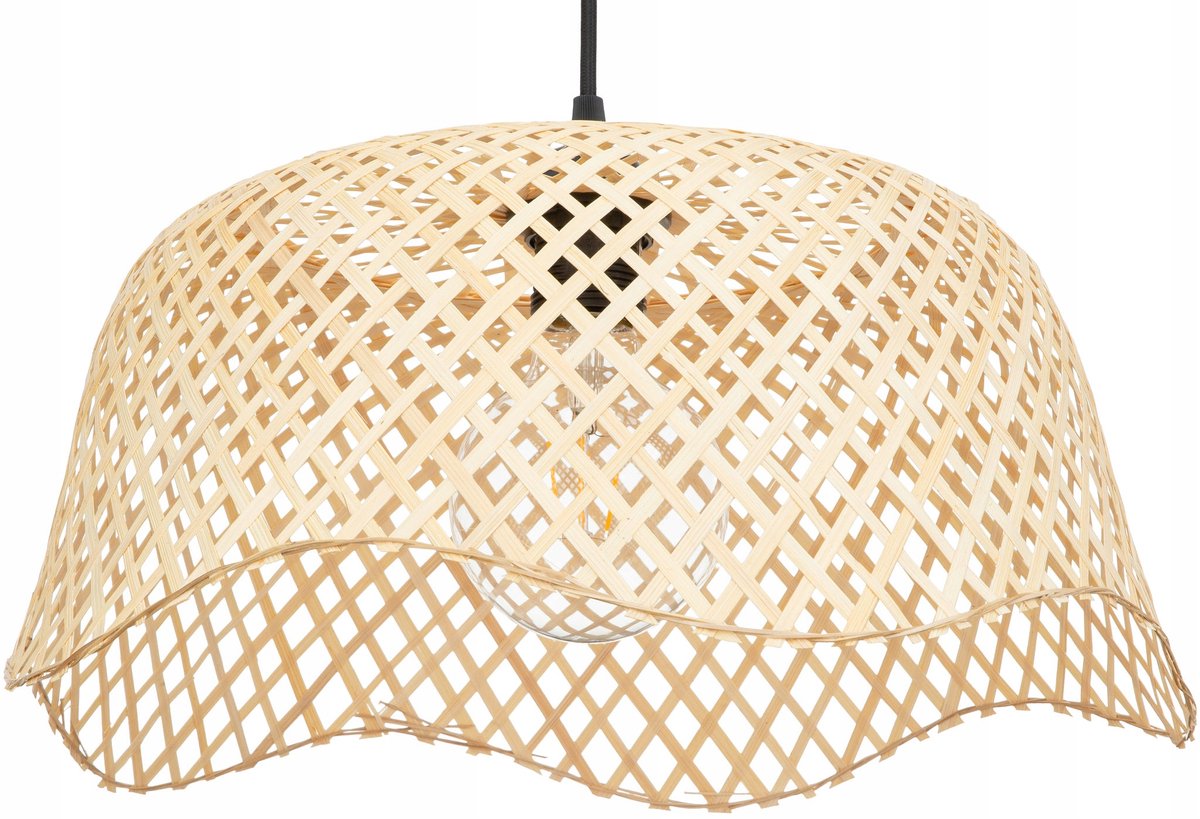 Zwarte Bamboe Hanglamp Veranda Boho 40cm - Natuurlijk & Stijlvol