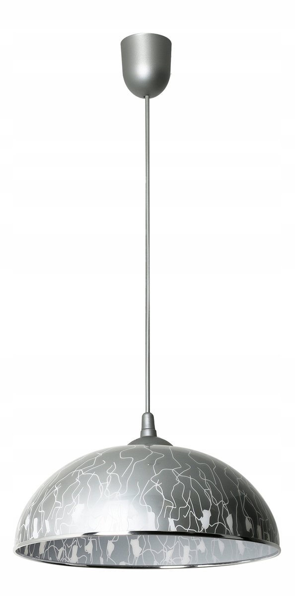 Anja F Hanglamp E27 Grote Kap 38 cm Modern Design Zilver/Grijs