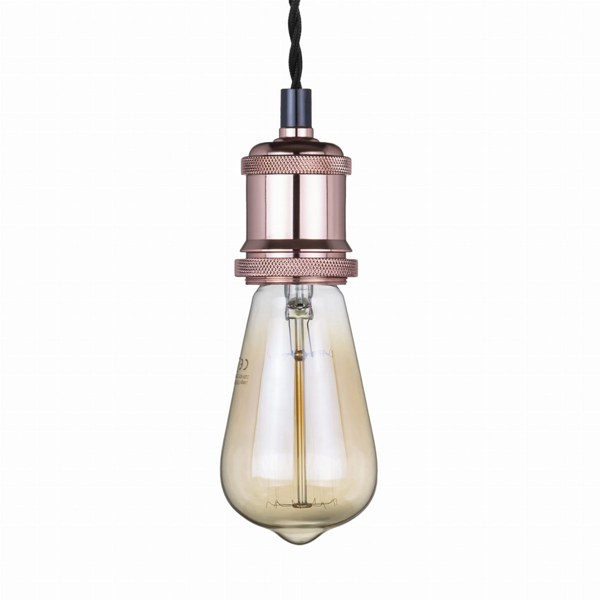 Hanglamp Roze Goud E27 - Stijlvolle Loft Verlichting