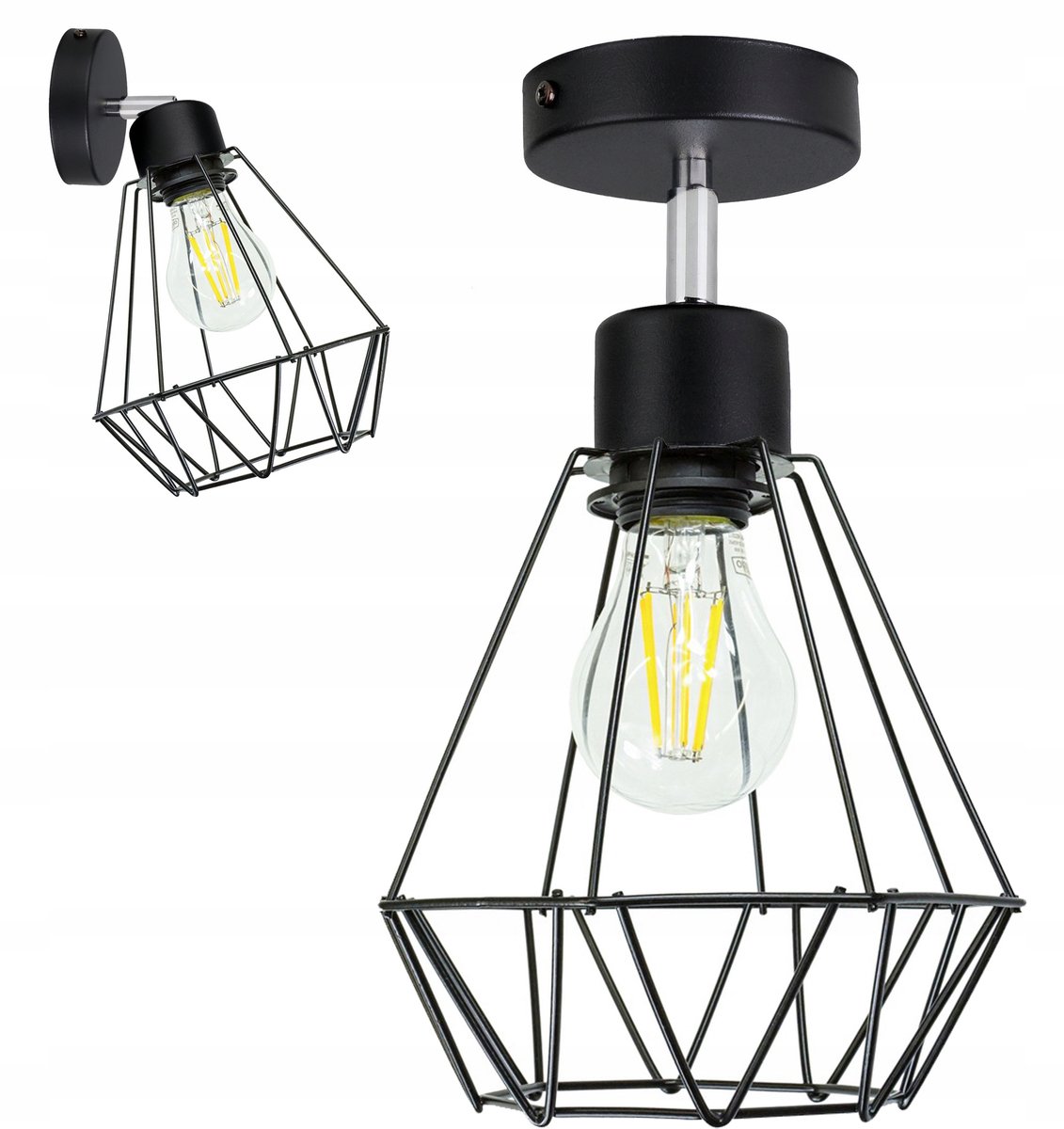 BRYLANT DRUTI Wandlamp/Plafondlamp, Verstelbaar, E27, Zwart