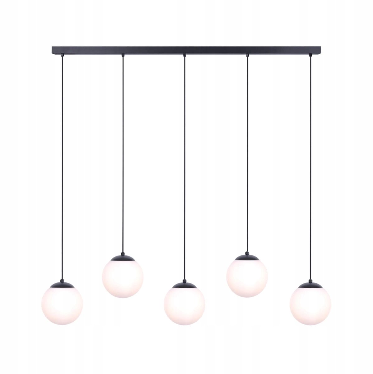 CAMINA K-4747 Zwarte hanglamp met witte lampen, 5xE27