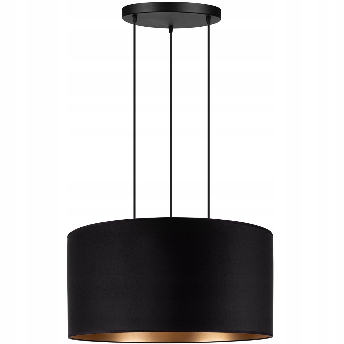 Grote Plafondlamp XL 60cm Zwart Goud Fluweel