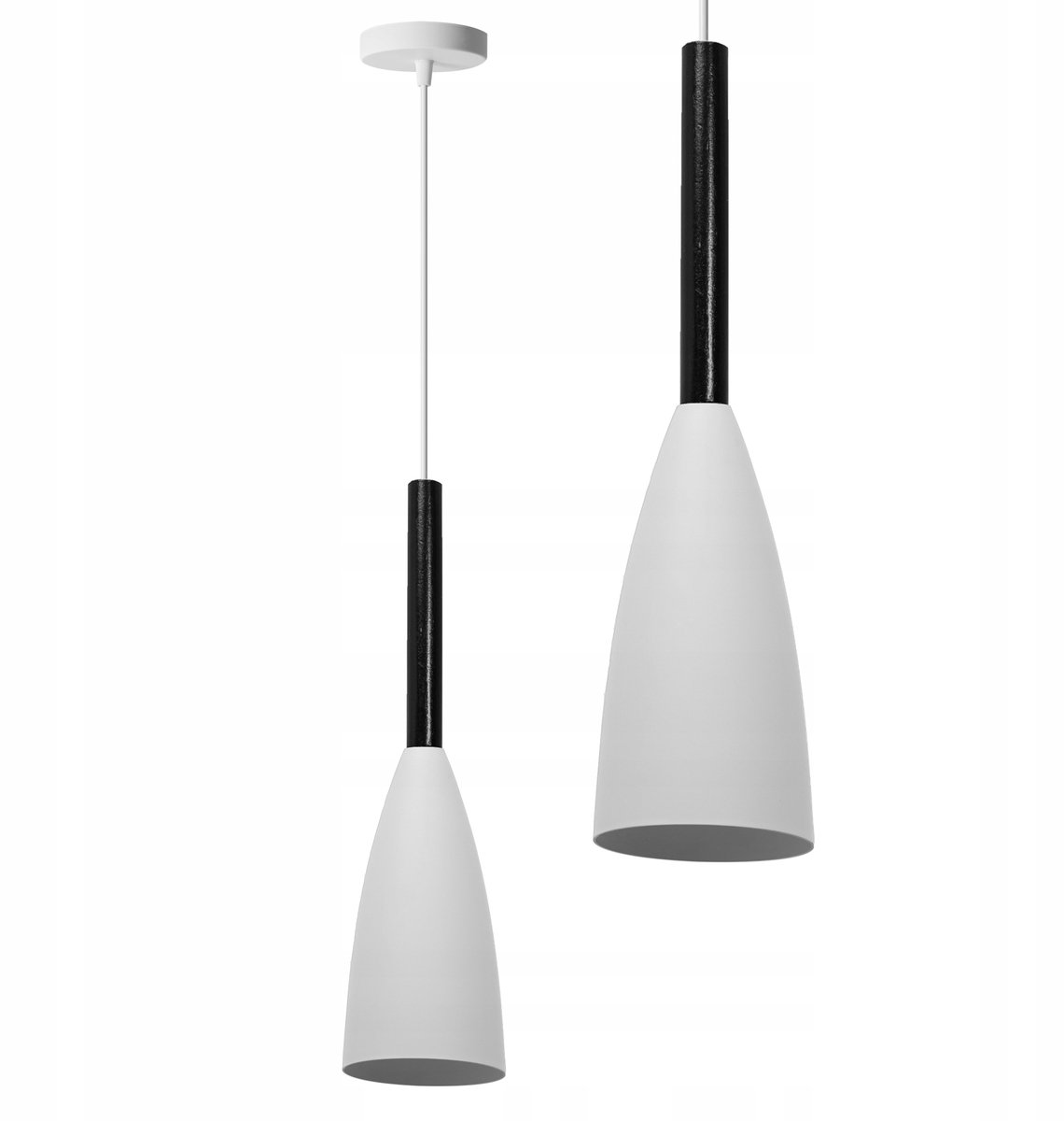 Letiz Hanglamp Wit Metaal Hout E27 - Stijlvolle Verlichting