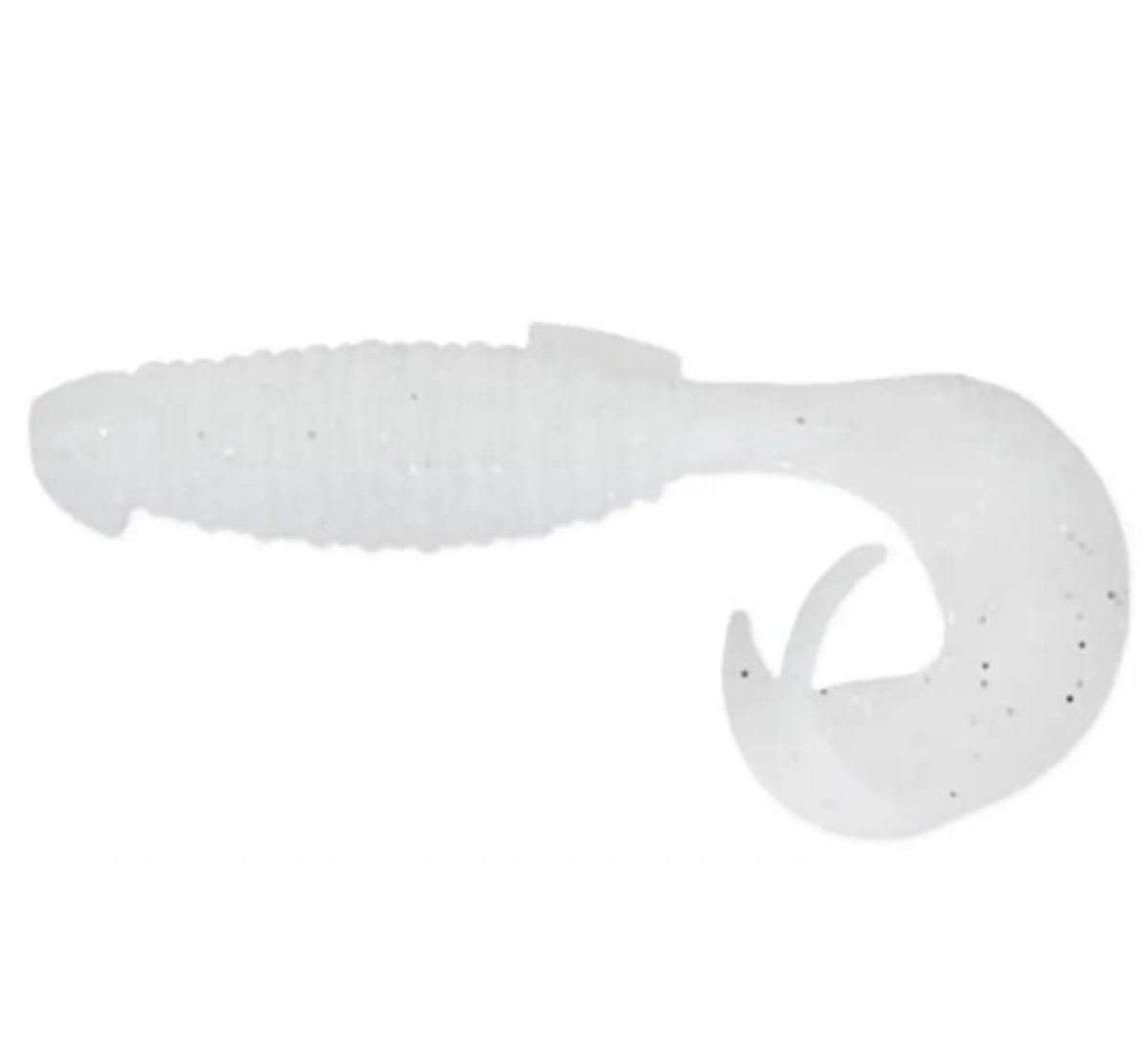 Keitech Flapper Grub 4 (10 cm) Softbait - 8 stuks Silver Pearl Glow 024