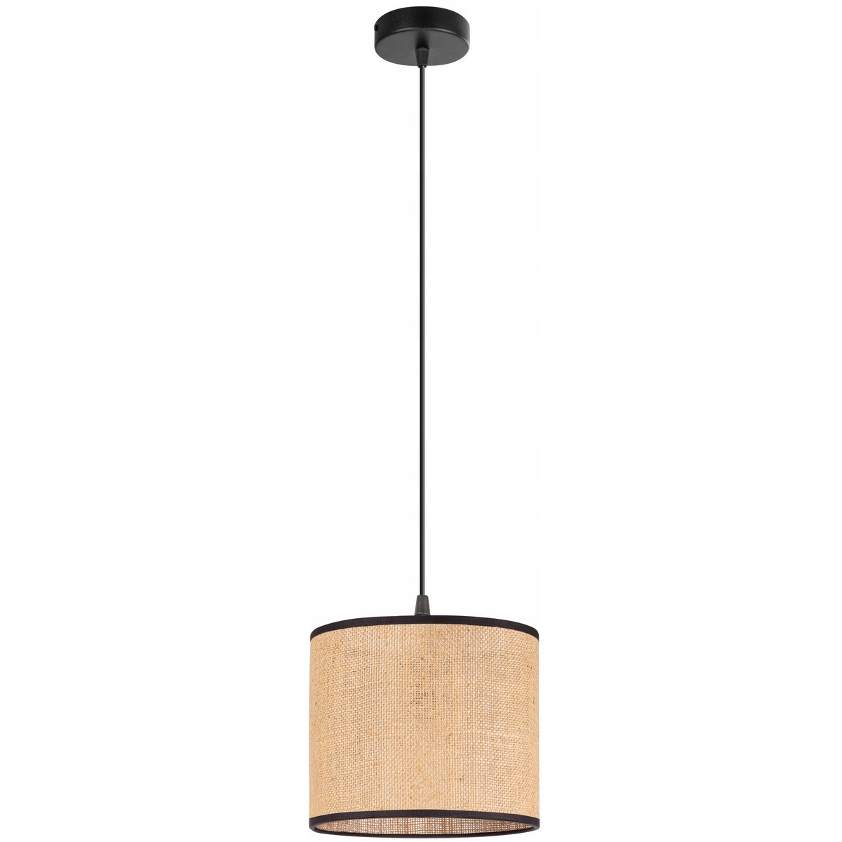 Rustieke Hanglamp Jute Beige Zwart - 1xE27