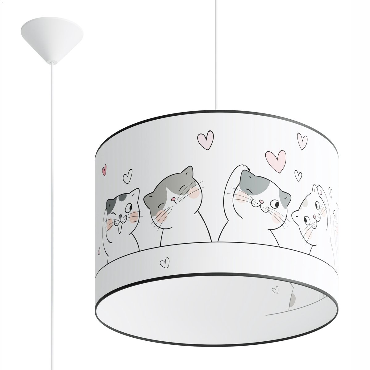 Sollux Cat SL.1419 Hanglamp - Kleurrijk, E27 fitting, 1 lichtpunt
