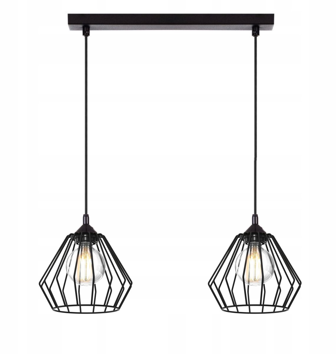 Moderne Hanglamp Metaal Diamant Stijl - 2 lichtpunten