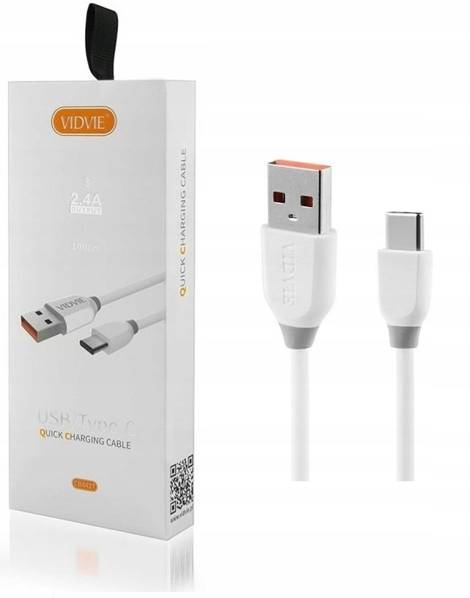USB-C Kabel 1m QC 3.0 Snel Opladen & Data Transmissie Wit