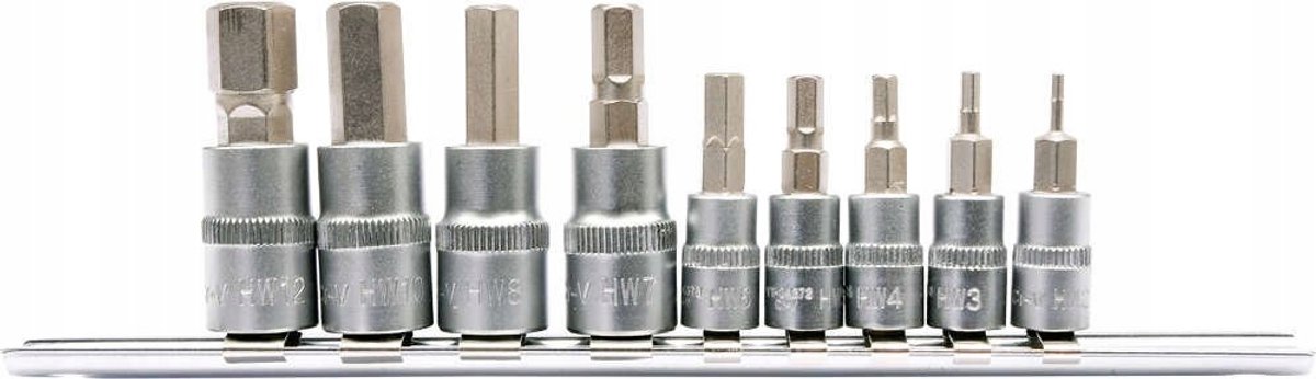 Yato HEX Inbussleutel Set op Rail - 9 Delig