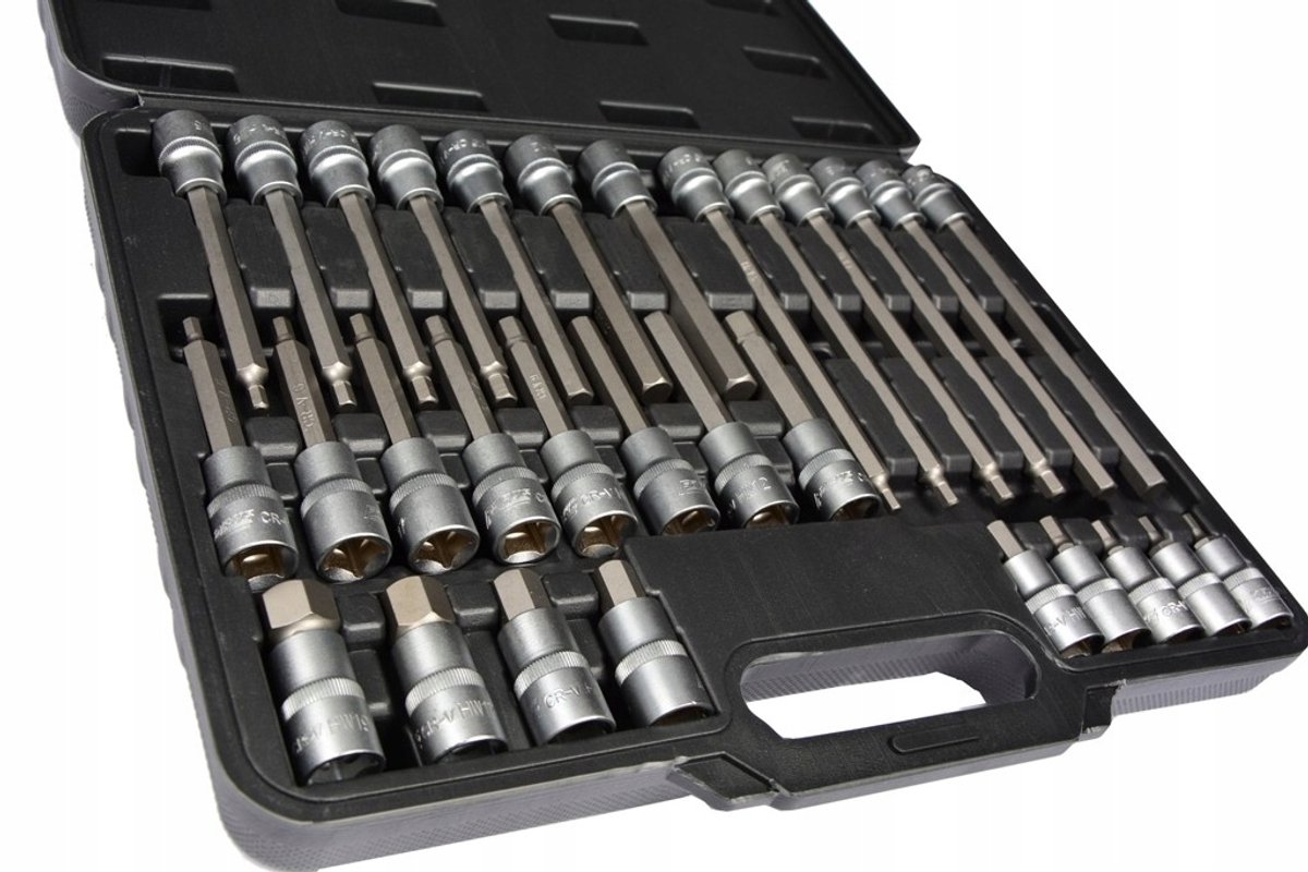 Farys Inbus/Hex Drive Doppen 1/2" 5-19mm - 4 Lengtes