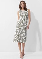 ALBA MODA Jurk Jurk ecru / olijfgroen