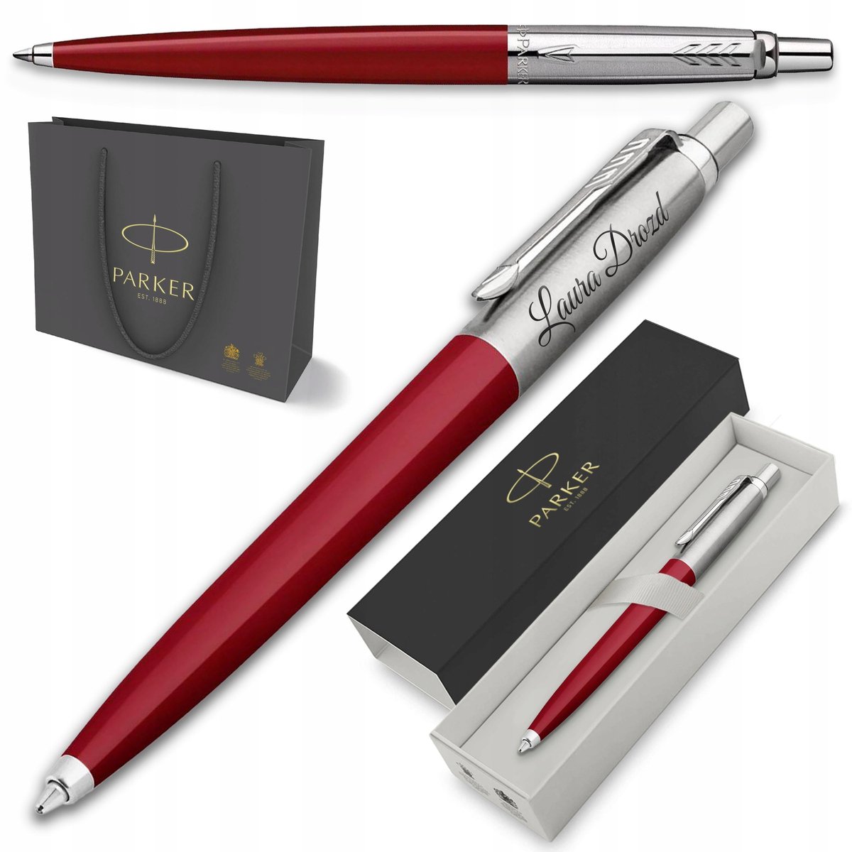Parker Jotter 60 rode pen met gratis gravure - perfecte cadeau