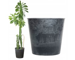 Grote Grijze Pot 27cm - Scandinavisch Design voor Balkon & Woonkamer
