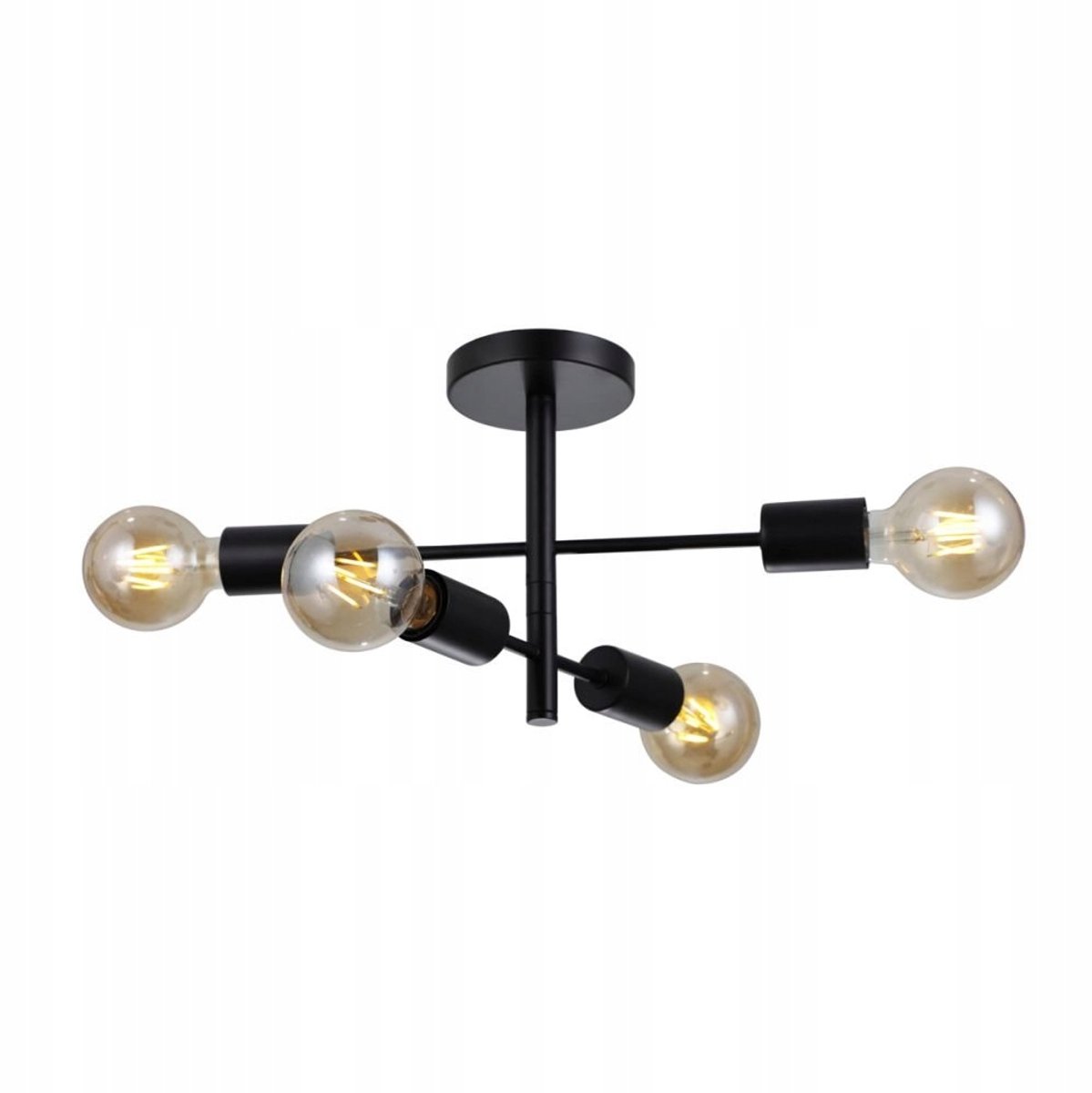 Italux PIANSI PND-4025-4-BL Zwarte Lampy Sufitowej E27