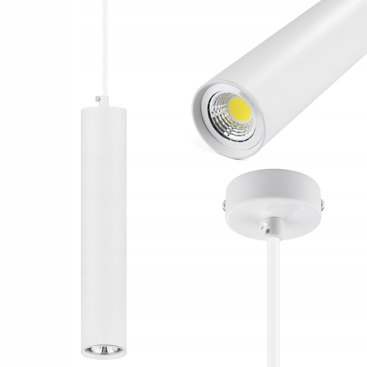 Moderne LED Hanglamp Tuba 8W 30cm Wit Aluminium