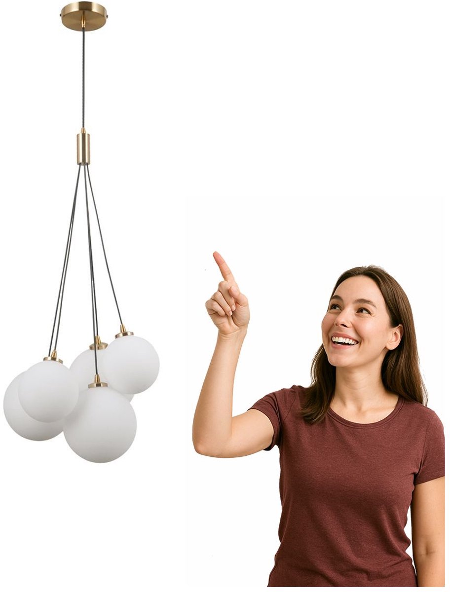 Perlos Hanglamp Messing 5xG9 Klassiek Design