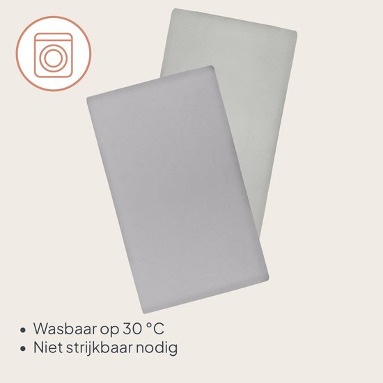 Lionelo Bettlaken 2er-Set Lionelo Bambus-Spannbettlaken 2er-Set (118x60 Cm) – Atmungsaktiv, Weich, Für Reisebett & Kinderbett (Matratzen Bis 10 Cm) Atmungsaktiv Babybettlaken