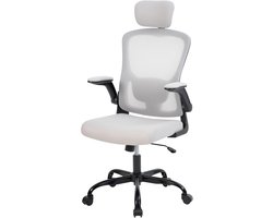 Ergonomische Bureaustoel - Office Chair - Volwassenen - Gamestoel - Hoofdsteun - grijs