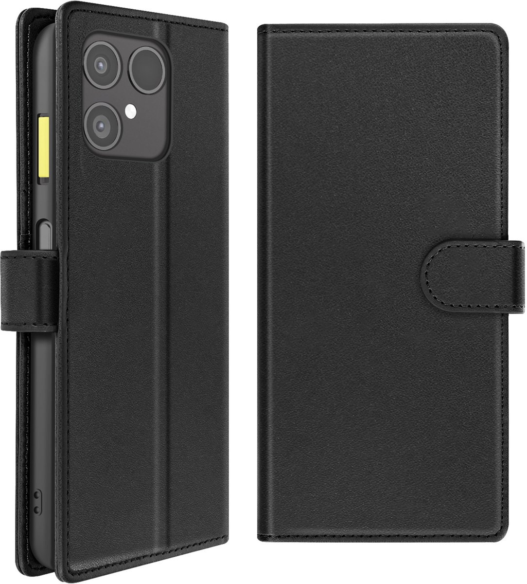 Mayaxess, Étui Portefeuille 2 en 1 pour Fairphone 6 avec Coque Détachable, Zwart