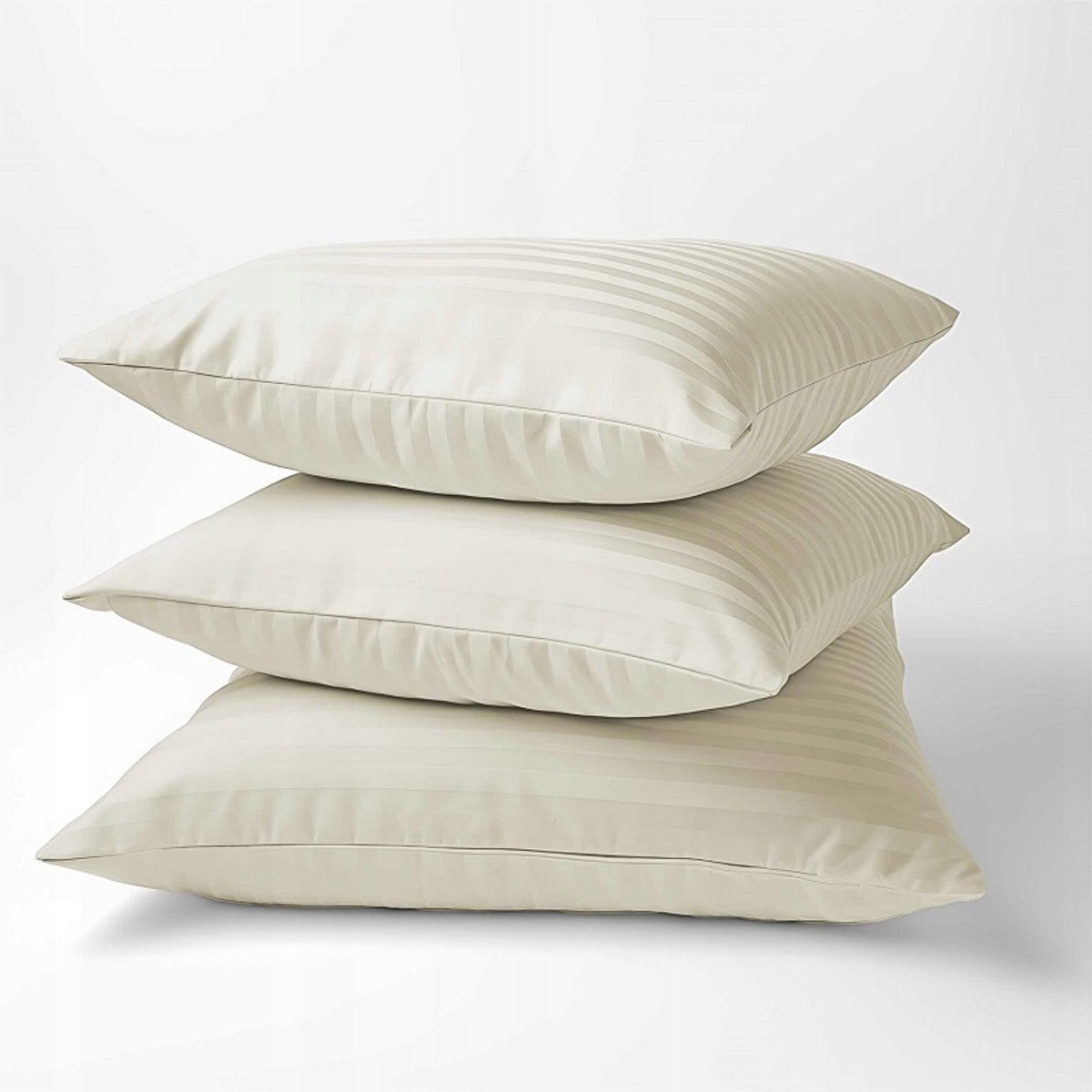 Katoenen Damast Kussensloop 40x40 cm Ecru - Luxe & Comfort