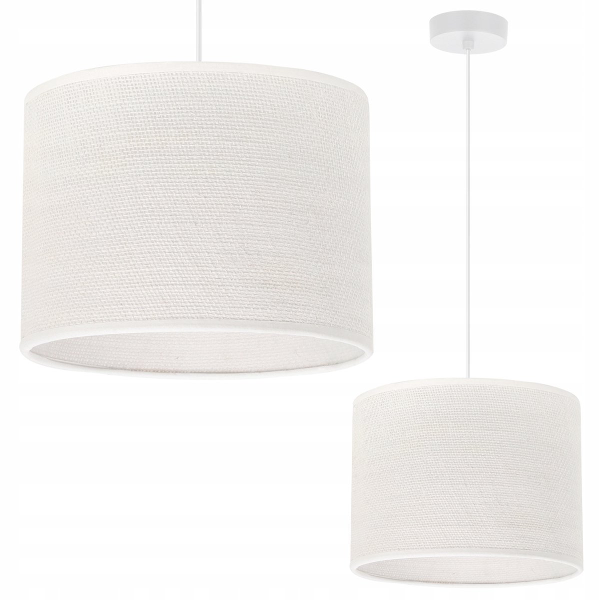 Witte Jute Hanglamp Boho Stijl - Diameter 20cm