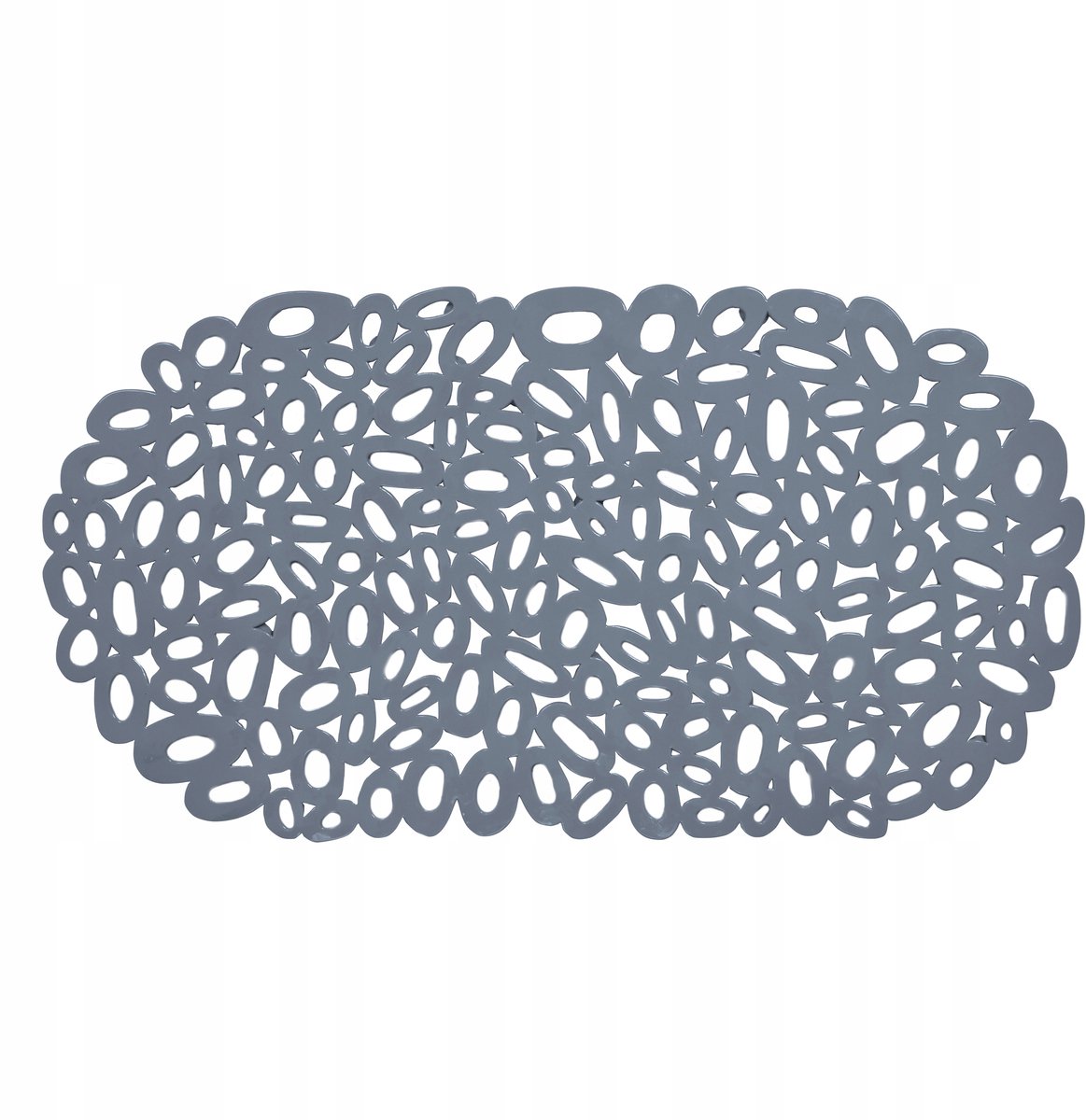 Antislip Badmat Ovaal 68x38 cm - Grava Blauw