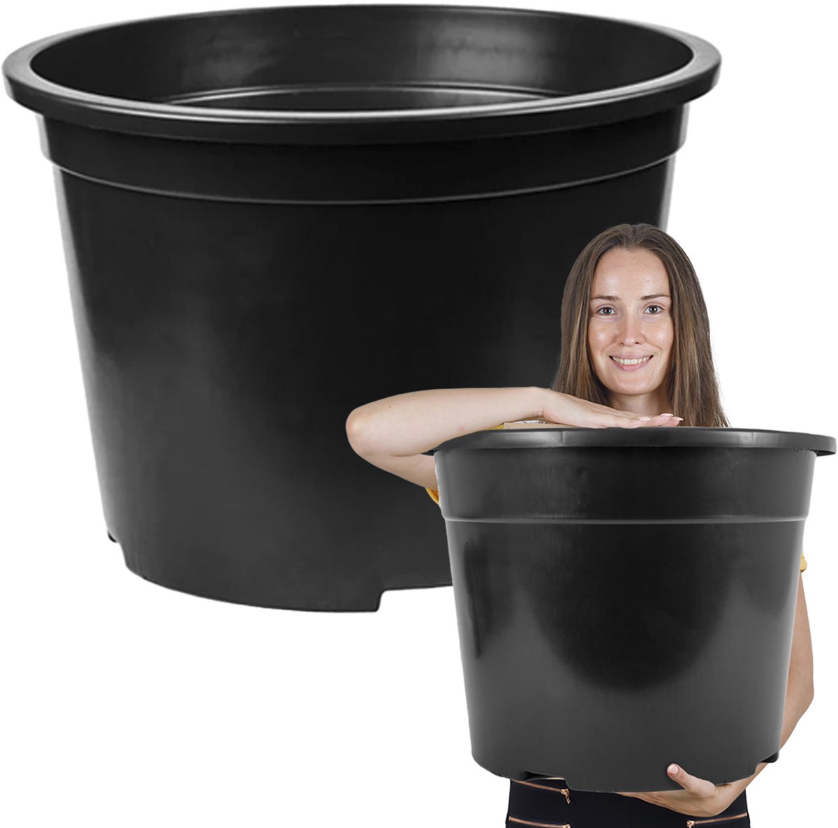 Grote ronde kweekpot 100L Ø 65cm x 46cm - Duurzaam kunststof
