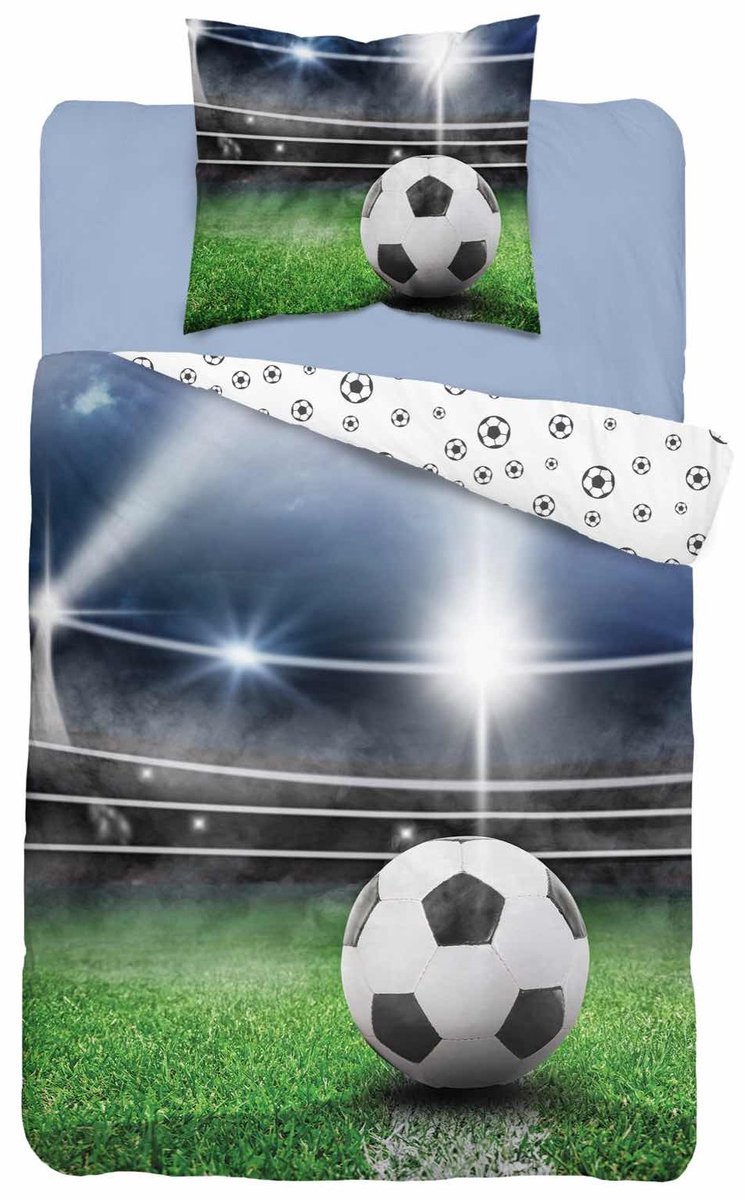 Kinderbeddengoed Voetbal 160x200 cm - 100% Katoen