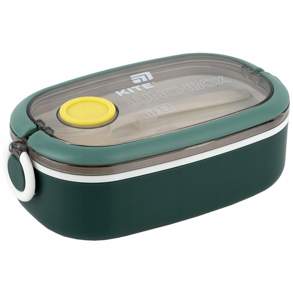 Groene Lunchbox met Bestek, 900ml, BPA-vrij, Ideaal voor School