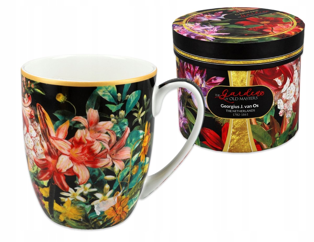 Carmani Barok Bloemen Porseleinen Mok - 420 ml
