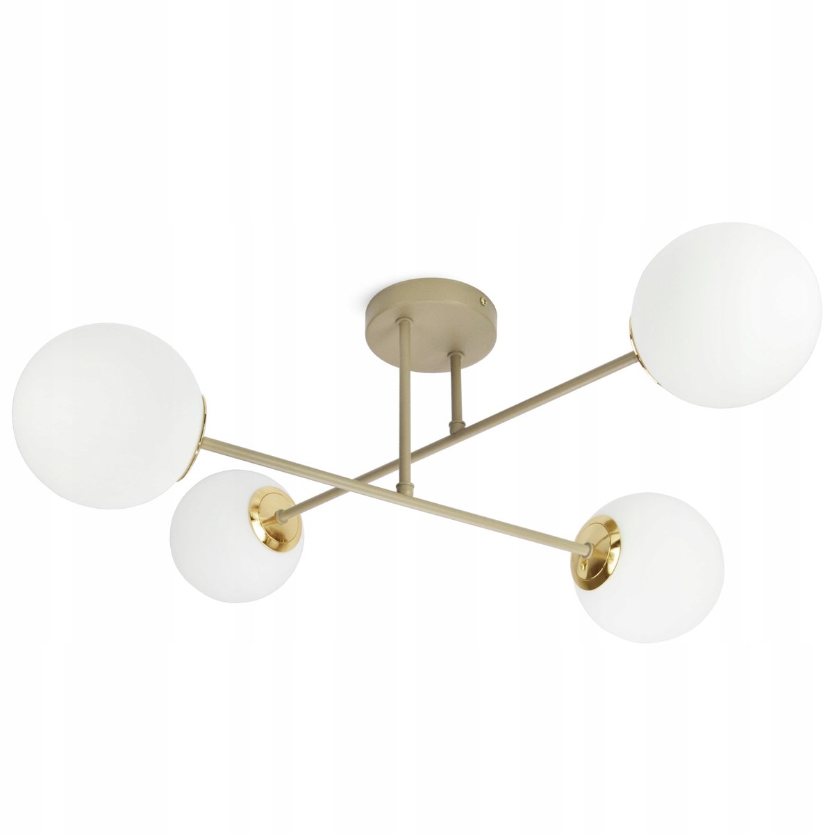 Moderne plafondlamp beige goud 4-lichts G9 LED
