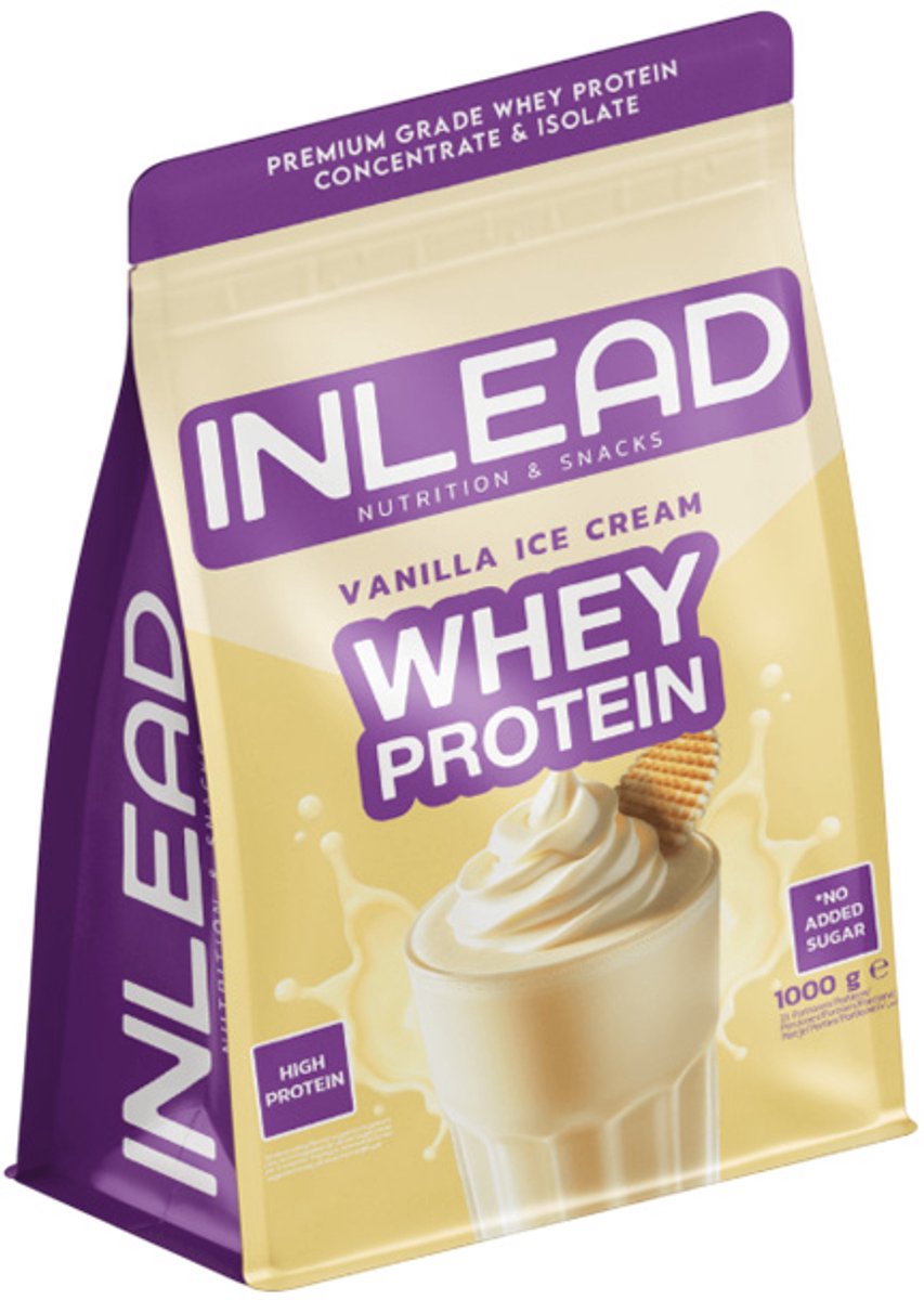 Inlead Whey Protein (1000g) Vanilla Ice Cream - Eiwitten - Wei-eiwit Mix
