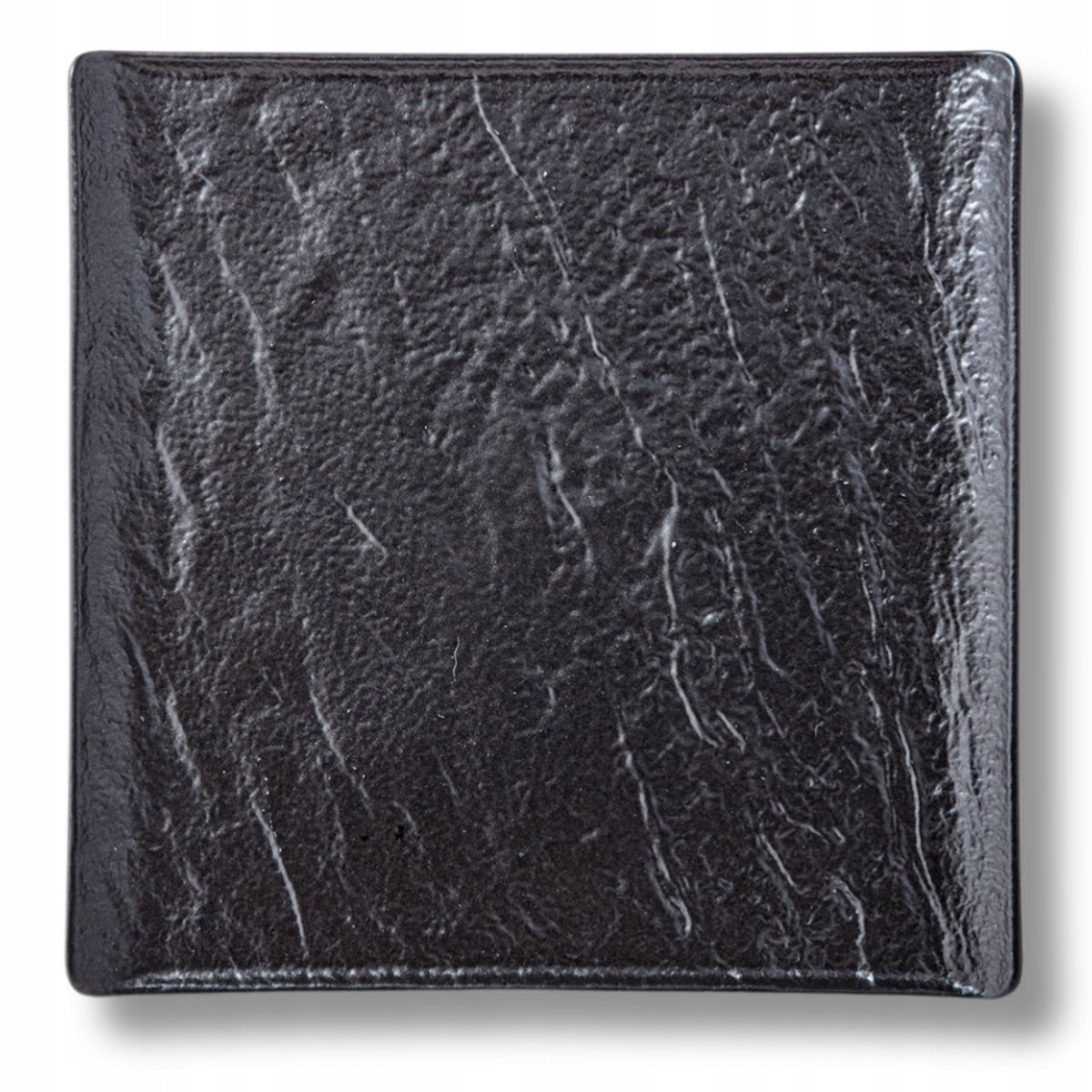 Wilmax SlateStone Kwadraat Dinerbord Zwart Porselein 27cm