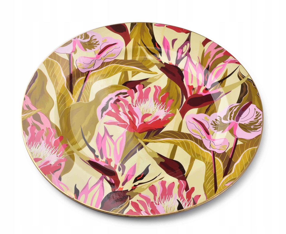 Decoratieve Schaal 33 cm Mondex Blanche Rond Onderbord Tafeldecoratie