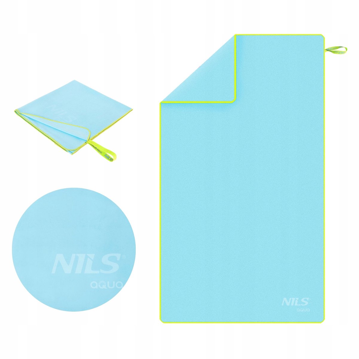 Nils NAR12 Sneldrogende Microvezel Handdoek 180x100cm - Blauw