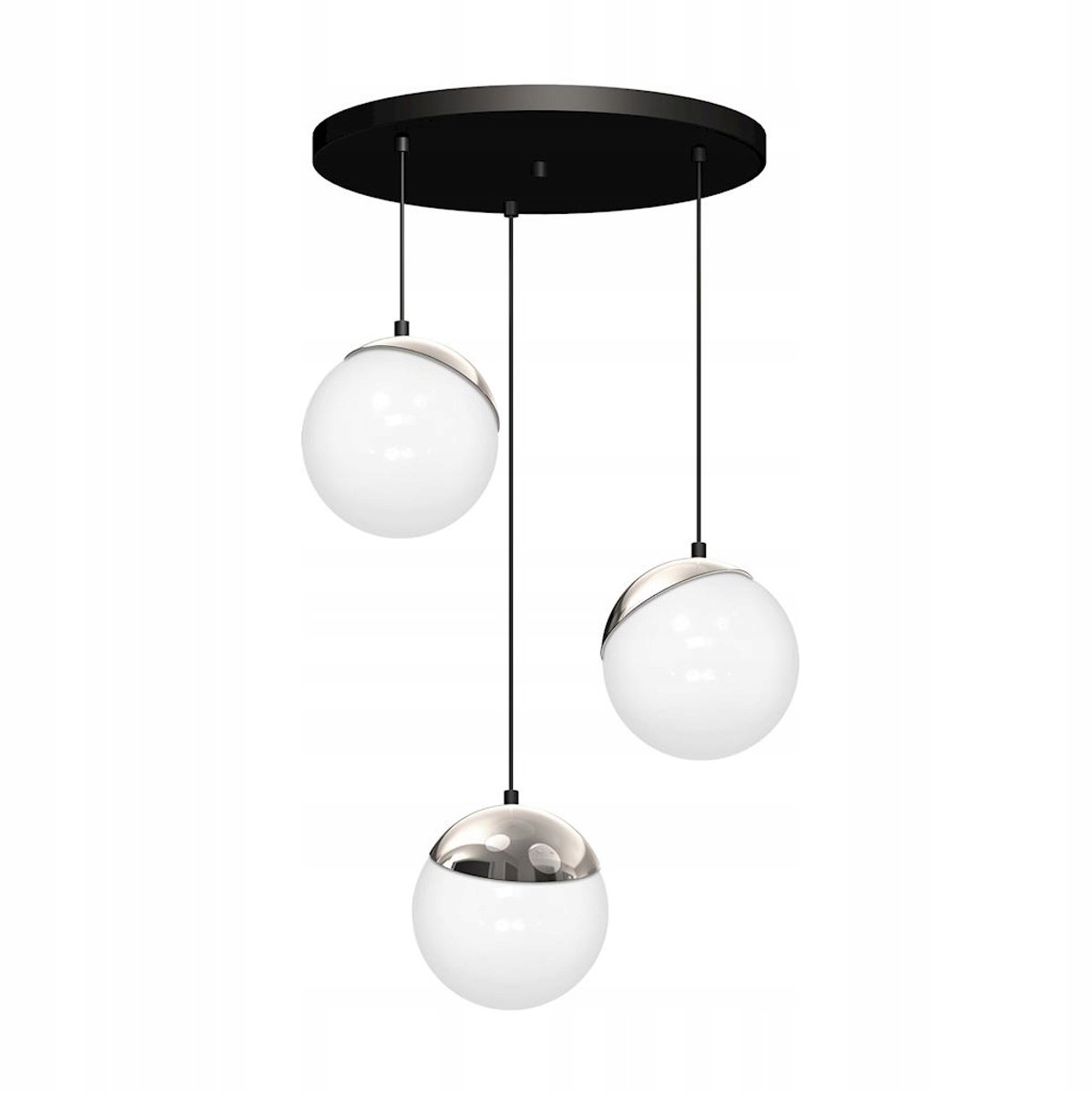 Milagro Sfera Hanglamp Zwart - 3xE14 - 35cm Breed