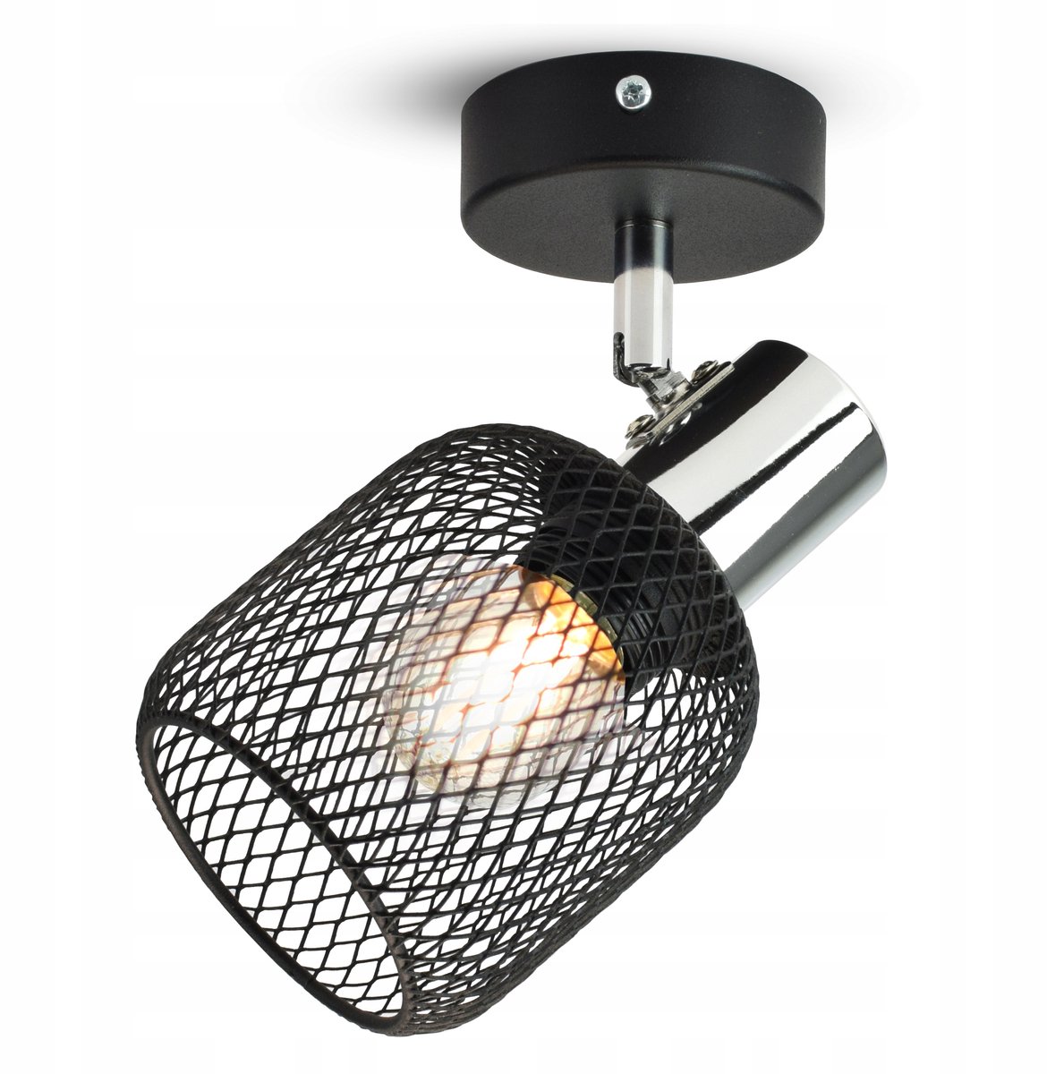 Loft Plafondlamp E27 Metaal Zwart Vintage Verstelbaar