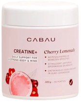 Cabau – Creatine+ Lemonade – Cherry Lemonade – Creatine Monohydraat Drank – Vergroot Vetvrije Spiermassa – Suikerarm & Laag in Calorieën – 300 gram (50 Porties)