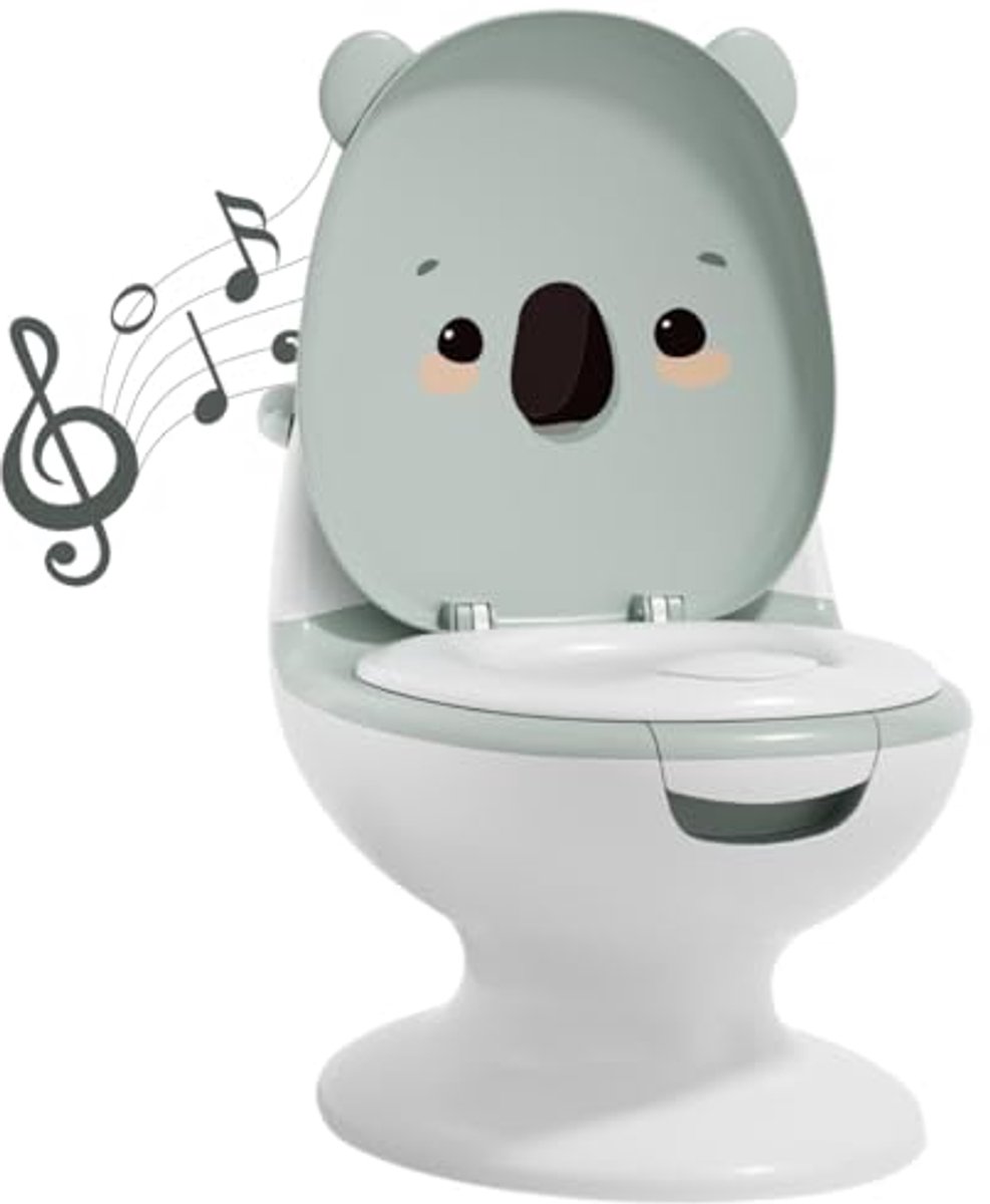 Koala Babytoilet voor Kinderen met Echt Spoelgeluid - Speels & Schoon Leer