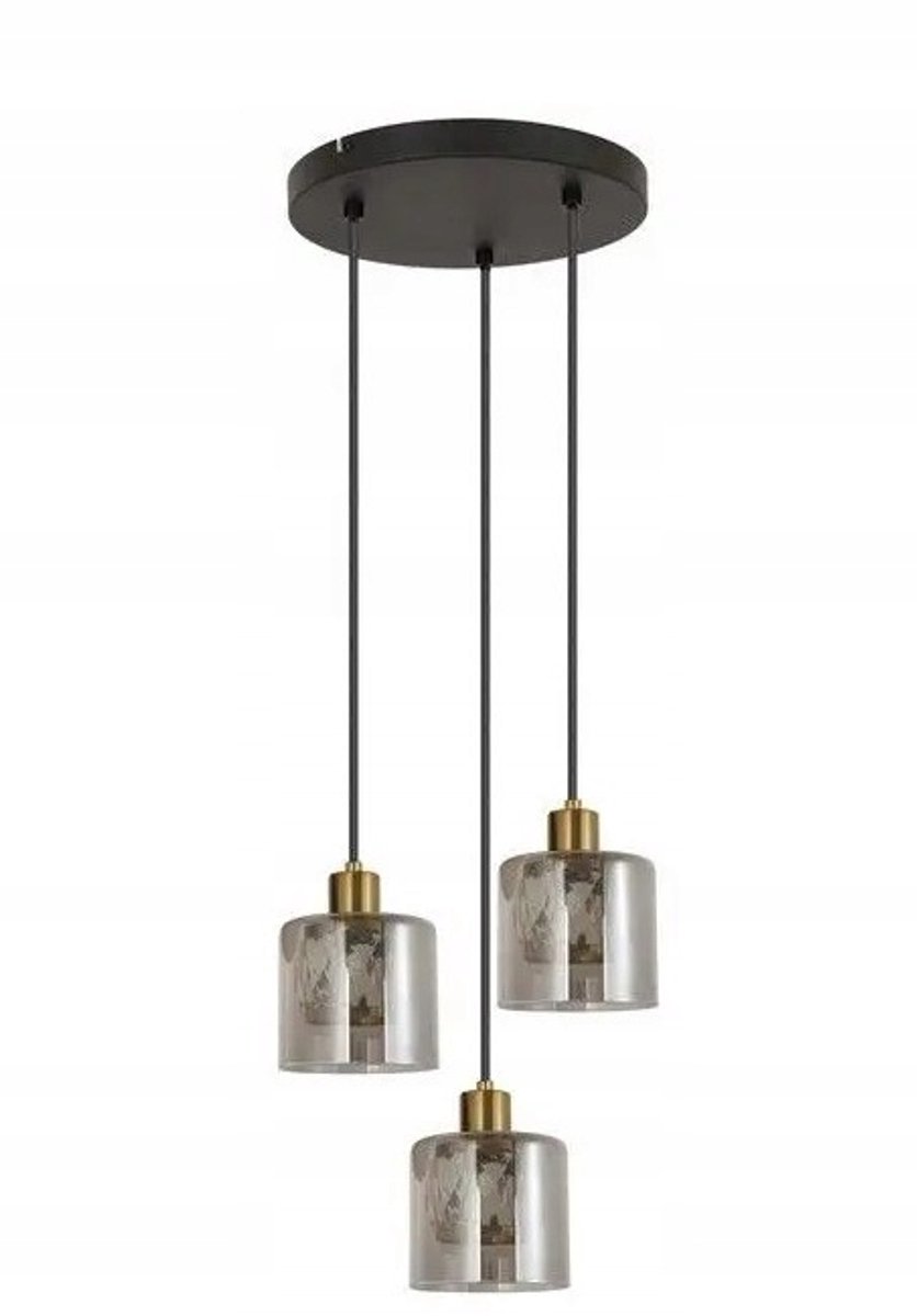 Reality Elmo Hanglamp 3-lichts E14 Glamour Zwart/Transparant