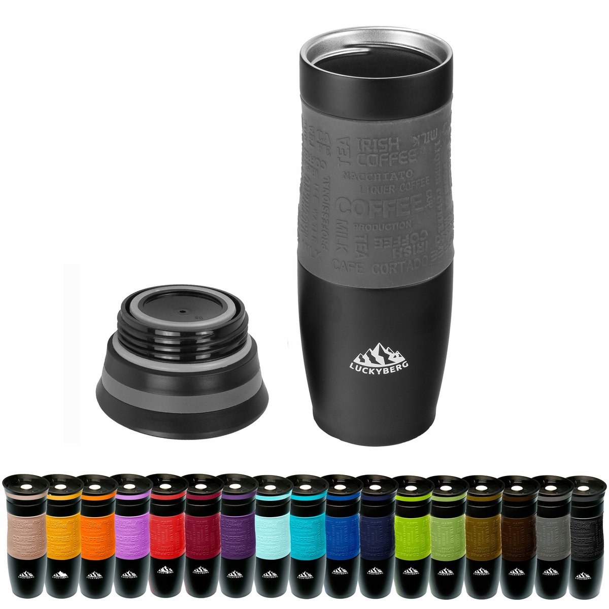 Luckyberg Thermosbeker 480ml - RVS, 6u Warm, 8u Koud