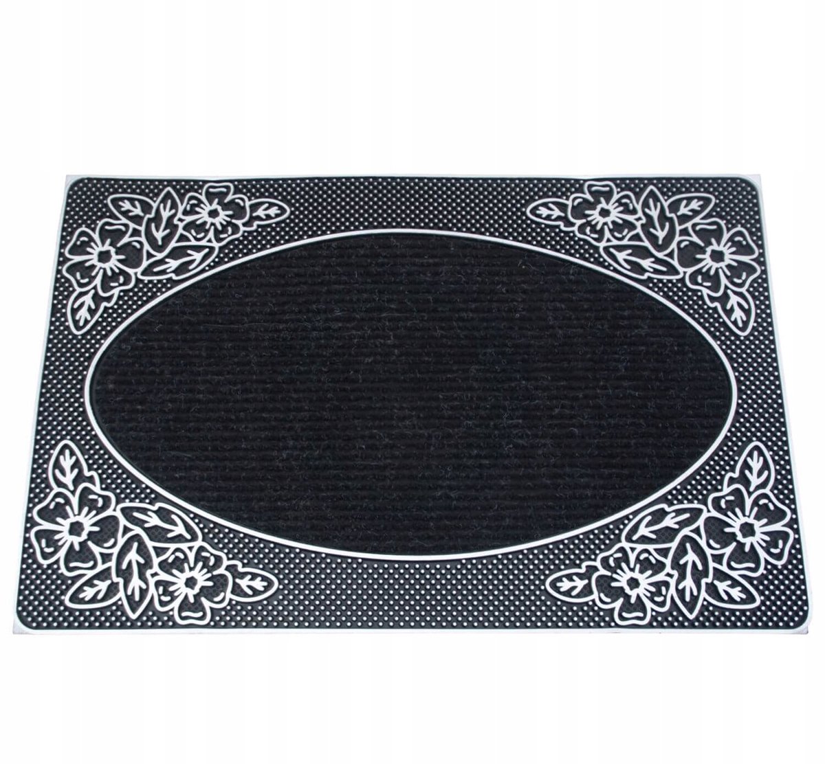 Zwarte Rubberen Deurmat 45x70 cm - Binnen & Buiten