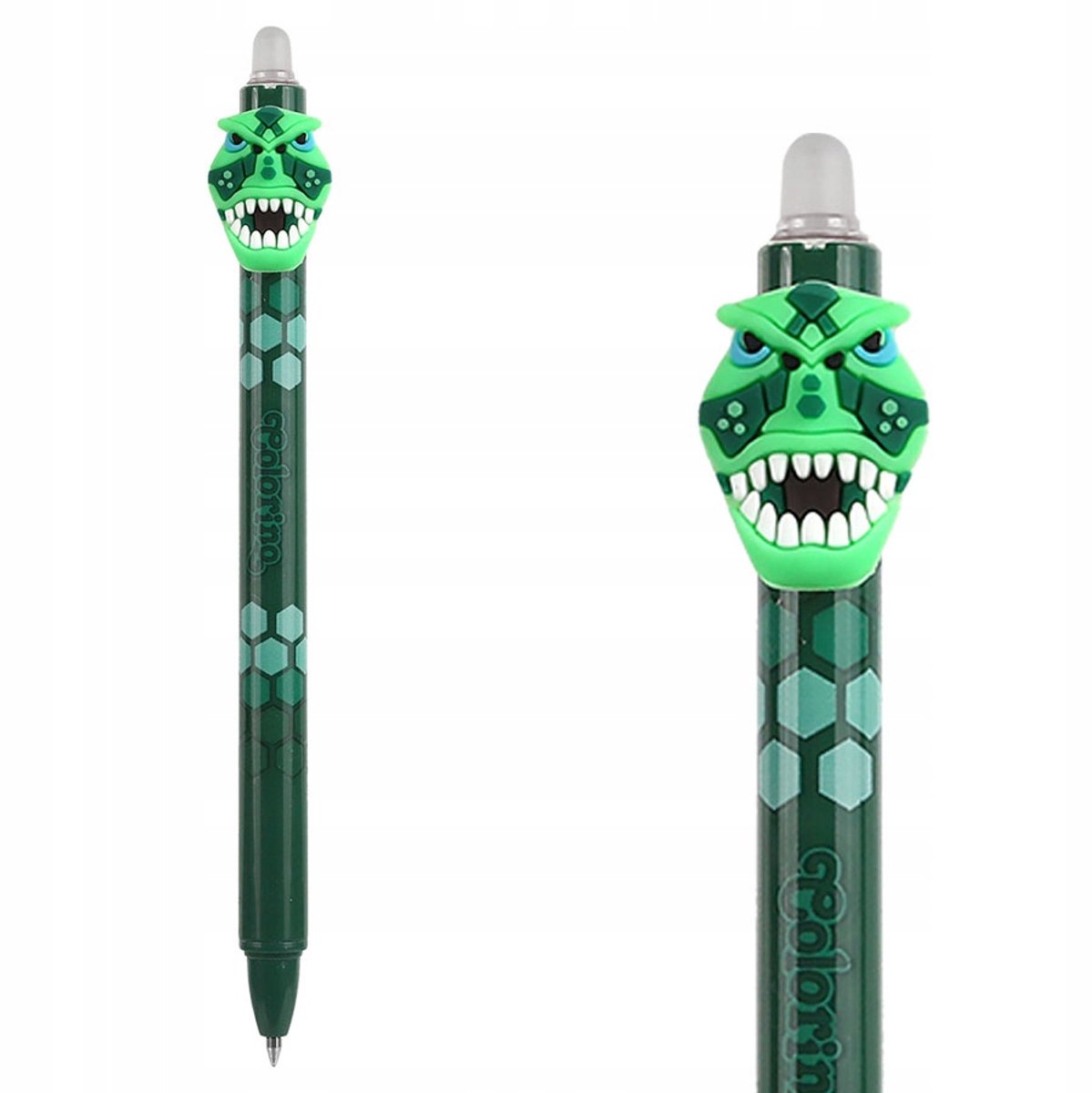 Colorino Uitwisbare Pen met Reptiel Design - Blauwe inkt, 0,5 mm