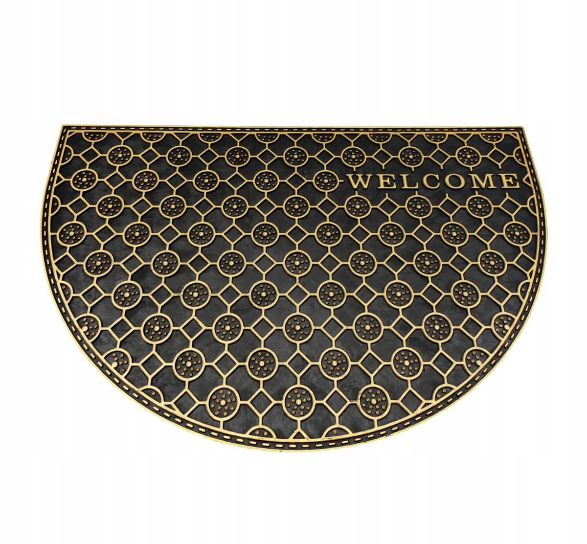 Zwarte Rubber Deurmat 45x70 cm - Binnen & Buiten Gebruik